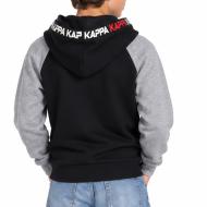 Schwarzer Kapuzenpullover mit Reißverschluss für Jungen von Kappa Authentic Ansicht 2