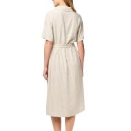 Kleid Beige Frau Pieces Pia Ansicht 2