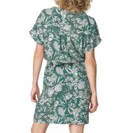 Kleid Khaki mit Blumen Frau TBS JANIEROB Ansicht 2