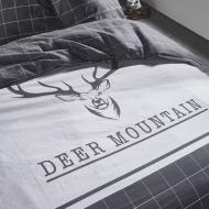 MOUNTAIN checked cotton bed linen set Today 57fils Deer Photo of the Espace des Marques %store% store - view of %key%