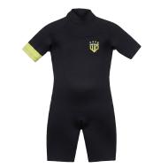 Black/Green Unisex Junior Wave Power Shorty Surf Wetsuit affordable