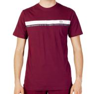 Sergio Tacchini Herren Bordeaux Stripe A T-Shirt