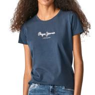 Camiseta de mujer gris/azul Pepe jeans New Virginia