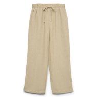 Beigefarbene, locker sitzende Damenhose von Vero Moda, Modell „Charline“ günstig