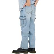 Gerade Cargo-Jeans Hellblau Mädchen ONLY Mony Wide Kids Ansicht 2