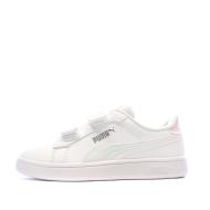 Baskets Blanches Fille Puma Smash 3.0 HoloS pas cher