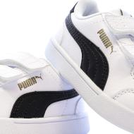 Weiß/Schwarze Puma Shuffle Sneaker für Jungen Ansicht 7
