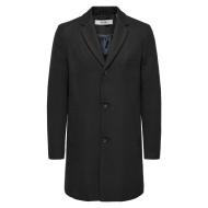 Only &amp; Sons Maylon Abrigo negro para hombre