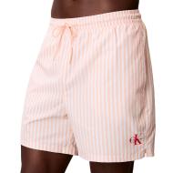 Bañador corto naranja/blanco para hombre de Calvin Klein Jeans con cordón