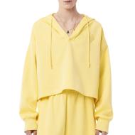 Gelbes Damen-Sweatshirt Lacoste Runway Oversized günstig