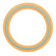 Anillo volador frisbee NO MARK 29 cm - Juego de exterior divertido y dinámico ver 2