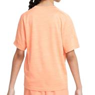 Camiseta naranja coral para niña de Nike Running ver 2