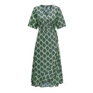 Langes Kleid Fluo-Grün Frau Only Leah günstig