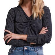 Pieces Tamara Camiseta de mujer a rayas azul marino barato