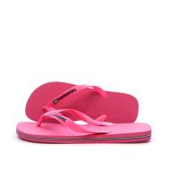 Tongs Rose Femme Havaianas Brasil Logo Neon Infra pas cher