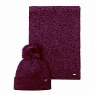 Women's Plum Beanie + Scarf Set Kaporal MELLY affordable