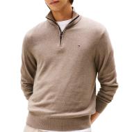 Pull Marron Homme Tommy Hilfiger Pima YBI pas cher
