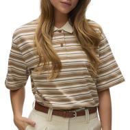Braun/Weißes Damen-Polohemd von Vero Moda, Awmaren 2/4 günstig