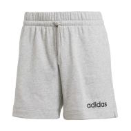 Camiseta corta gris para mujer Adidas Linear French Terry ver 3