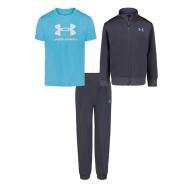 3-teiliges Trainingsset Marineblau/Türkis für Jungen von Under Armour Brawler Track