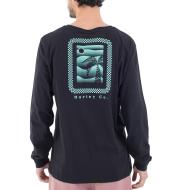 Camiseta de manga larga negra para hombre Hurley Evd Checker ver 2