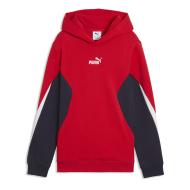 Sweat Rouge/Noir Garçon Puma Ess Block Hoodie Tr