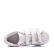 Baskets Blanches Fille Adidas Superstar Cf C vue 4
