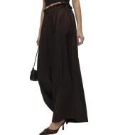 Pantalon fluide Marron Satiné Femme Vero Moda Charm pas cher