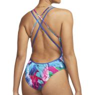Women's Nike Spiderback 1-piece Swimsuit Blue/Pink Photo of the Espace des Marques %store% store - view of %key%