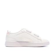 Baskets Blanches Fille Puma Smash 3.0 HoloS vue 2