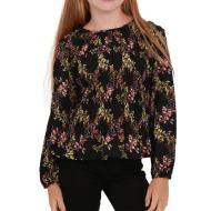 Vero Moda Lova Girl's Black Patterned Long Sleeve T-Shirt affordable