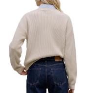 Pull Beige Femme Vero Moda Gold Lux vue 3