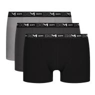 X3 Boxers Noir/Gris Homme Dim Coton Stretch