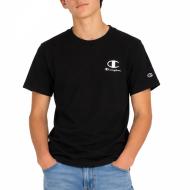 T-Shirt Noir Garçon Champion Embroidery