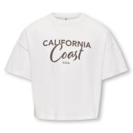 Camiseta blanca/marrón para niña ONLY Olivia barato