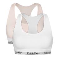 Lote de 2 bralettes rosa/blanco de Calvin Klein barato