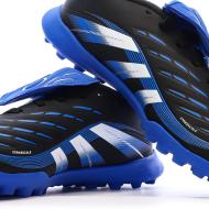 Chaussures de Foot Noir/Bleu Junior Adidas Predator League FT vue 7
