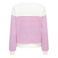 Weiß/Rosa Damen-Sweatshirt Only Bine Ansicht 2