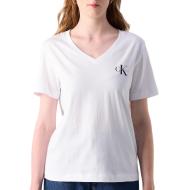 T-Shirt Orange/Blanc Femme Calvin Klein Jeans LV047C906G vue 3
