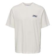 T-shirt Blanc Homme Only & Sons print Logo