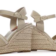 Beige Women's Compensated Sandals Tommy Hilfiger FW0FW08668 Photo of the Espace des Marques %store% store - view of %key%