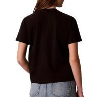 Schwarzes Damen-T-Shirt von Calvin Klein Jeans Classic Script Ansicht 2