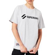T-shirt Gris Femme Superdry Applique pas cher