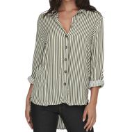 Chemise à Rayures Blanc/Kaki Femme JDY Laurel