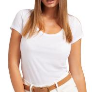 Guess Script T-Shirt Weiß Damen