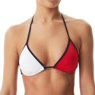 Tommy Hilfiger Women’s Navy/White/Red Triangle Bikini Top affordable