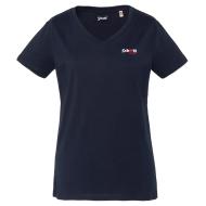 Damen-T-Shirt in Marineblau von Schott TSBRODEDW