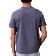 T-Shirt Bleu Chiné Homme Calvin Klein Jeans Badge L4G vue 2