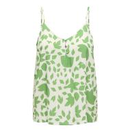 Camiseta de tirantes Only Selina, Beige/Verde, Mujer