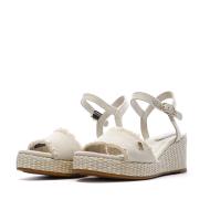 Sandalias de tacón beige para mujer Tommy Hilfiger Wedgeee ver 6